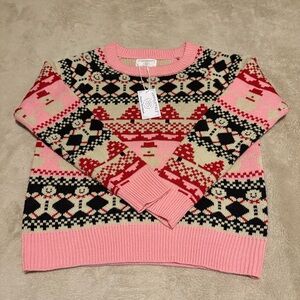 ABSOLUTELY Festive Pink Christmas Holiday Knit Sweater – Size M